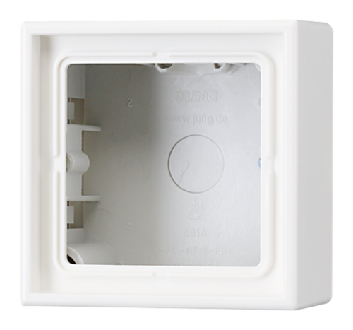 LS990 Коробка 1-ная для накладного монтажа, бел.