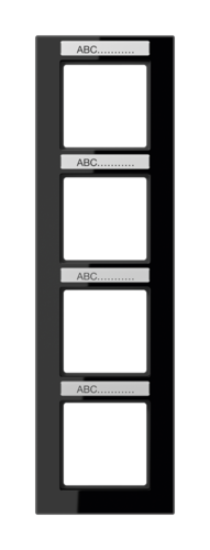 Рамка 4 поста JUNG A CREATION, черный