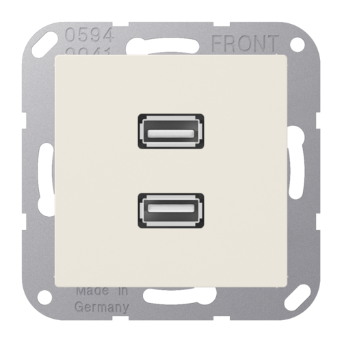 Розетка 2xUSB JUNG A 500, бежевый