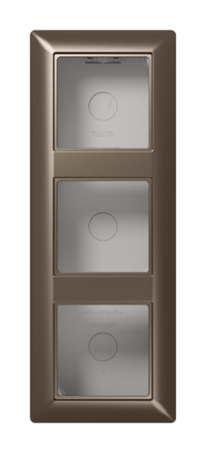 Коробка для накладного монтажа 3-кратная; мокко