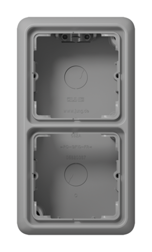 CD500 Коробка 2-ная для накладного монтажа, сер.