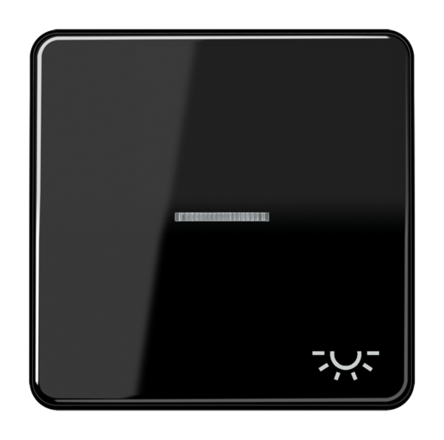 JUNG CD 500/CD plus Черная Клавиша 1-ая с/п с символом ОСВЕЩЕНИЕ