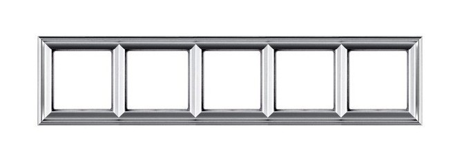 Рамка 5 постов JUNG ECO PROFI, алюминий