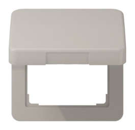 Накладка на розетку JUNG CD 500, с заземлением, с крышкой, платина