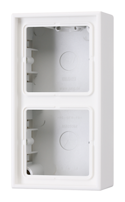 LS990 Коробка 2-ная для накладного монтажа, бел.