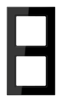 Рамка 2 поста JUNG A 550, черный блестящий